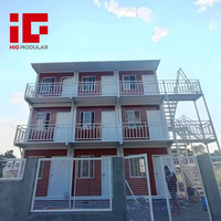 Maison préfabriquée en acier à 3 étages pour école, hôtel, villa et usage extérieur - Immeuble d'appartements modulaire