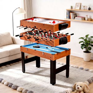 Mesa de Juego Multifuncional 6 en 1 de 4 Pies de Fábrica OEM, Juego Combinado Plegable al por Mayor, Futbolín, Billar, Tenis de Mesa, Hockey, Plástico MDF - Product Image 3