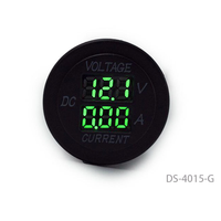 Voltímetro Digital LED de 12V para Auto, Barco y Motocicleta, Medidor de Voltaje Principal AUX, Monitor de Batería, Panel Redondo, Probador de Voltaje Doble