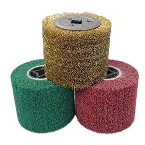 Disco <span class=keywords><strong>abrasivo</strong></span> <span class=keywords><strong>Circular</strong></span> OEM de 100mm de diámetro, rueda de dibujo de pulido de alambre de acero medio, rueda de correa de Material de acero/nailon, <span class=keywords><strong>abrasivo</strong></span> - Product Image 1