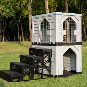 Factory Direct Doppel zwinger Mehrtürige umwelt freundliche Kunststoff Square Classic Pet <span class=keywords><strong>House</strong></span> Four Seasons Universal abnehmbar wasch bar - Product Image 2