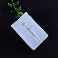 Moule en silicone thème Pâques Croix Jésus, pour résine époxy, commémoratif Jérusalem, fait main, créatif, pour décoration artistique DIY