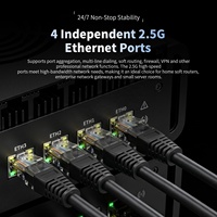 N150 Lüfter Pfsense Server Mini-PC Firewall Router PC N100 Netzwerkgerät 4x2.5G RJ45 LAN HD DP 4G 5G WLAN Industrieller Linux-PC