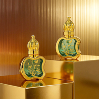 Flacon d'Attar de Luxe 8ml, Bouteille d'Huile de Parfum Style Arabe, Flacon d'Huile d'Attar à Bille en Forme de Pomme
