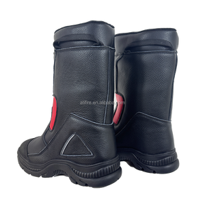 Stivali Pull-on da vigile del fuoco in pelle 15090 stivali da vigile del fuoco ignifughi Anti-strappo antistatico impermeabile - Product Image 3