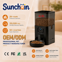 Distributeur automatique de nourriture pour chats Sunchain OEM 2026, 4L/6L, avec caméra enregistrable, application TUYA, double bol en acier inoxydable, pour chiens et chats, distributeur intelligent pour animaux de compagnie