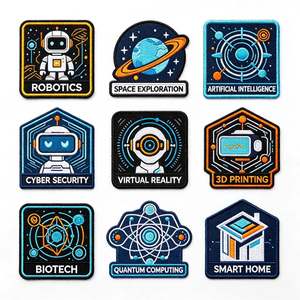 Patch <span class=keywords><strong>Velcro</strong></span> brodé de qualité supérieure avec fermeture auto-agrippante, patch personnalisé pour l'image de marque des vêtements, usine OEM - Product Image 2