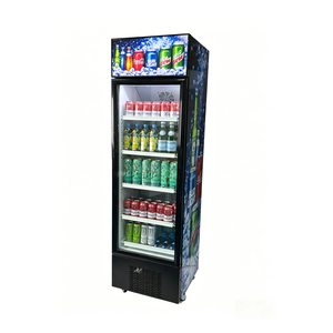 Custom logo White Black Energy Drinks Beverages Glass Door 235L Commercial Display Cooler Vertical Refrigerator - Product Image 4