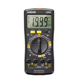 ANENG SZ08 Multimètre numérique portable ultra-fin professionnel multi-usages, voltmètre automatique AC-DC 220V, testeur de résistance, IP55 - Product Image 1