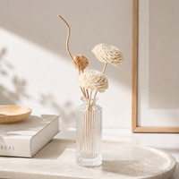 Diffuseur d'arômes en fleurs de bois de Sola faites à la main de 6 cm, fleurs de roseaux parfumées naturelles, décoration, vente en gros, fabricant direct, en stock