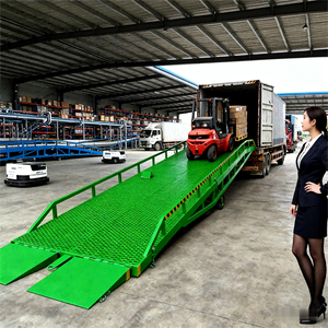 Rampe de quai à bas prix de 8 tonnes et 10 tonnes, rampe de conteneur, niveleur de quai, rampe de chargement <span class=keywords><strong>mobile</strong></span> hydraulique remorquable, livraison gratuite - Product Image 5