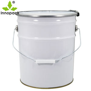 Cubo de pintura de estaño redondo de 20l con tapa Color personalizado y múltiples opciones de impresión - Product Image 2