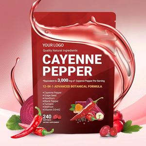 Gélules de piment de Cayenne - 3000 mg équivalent par portion |   Complément alimentaire à formule botanique avancée 12 en 1 (240 gélules molles) - Product Image 1