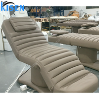 Fauteuil de Podologie Électrique Chauffant de Luxe pour Salon de Spa, Table de Massage Esthétique pour Soins du Visage et Extensions de Cils