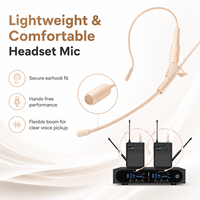 Sistema de Auriculares Inalámbricos de Doble Canal EX602-T, Micrófono Inalámbrico UHF True Diversity para Espectáculos y Presentaciones