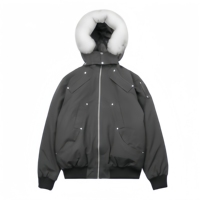 Manteau d'hiver pour homme LXF Custom Moose 2026, capuche en fourrure de renard, bomber en duvet de haute qualité