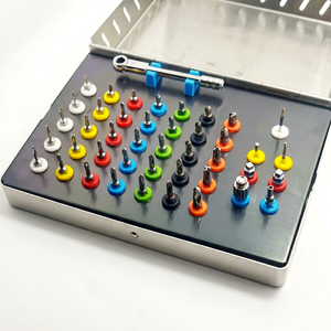 Impl@nt Dental Conical Drills Kit 42 Pcs Surgic@l Drill <b>Set</b> <b>Torque</b> Ratchet - Product Image 1