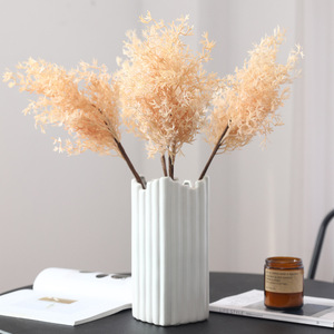 Hierba Artificial Decorativa, Flor de Plástico Color Rosa Champán, Decoración para Interiores, Bodas y Hogar - Product Image 1