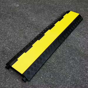 Protège-câble électrique en caoutchouc à 2 canaux pour tuyau et câble, rampe de protection au sol - Product Image 3