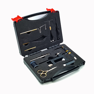Kit d'outils <span class=keywords><strong>de</strong></span> montage <span class=keywords><strong>de</strong></span> mouches (10 pièces) avec assortiment <span class=keywords><strong>de</strong></span> morses et outils pour nymphes, mouches sèches, streamers d'eau salée – Ensemble complet pour la fabrication <span class=keywords><strong>de</strong></span> leurres <span class=keywords><strong>de</strong></span> pêche à la mouche - Product Image 1