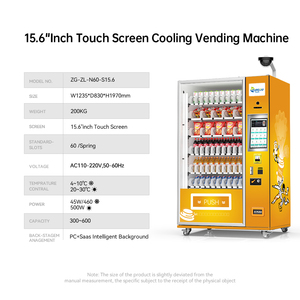 Zhi gou công nghệ bán chạy nhất Châu Âu đồ uống & đồ ăn nhẹ máy bán hàng tự động với SDK màn hình cảm ứng quản lý đám mây tiền mặt/thẻ thanh toán - Product Image 2