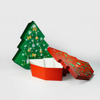 Maßgefertigte Stapelbare Rechteckige Weihnachtsbaum-förmige Tragbare Recycelbare Geschenkbox für Süßigkeiten Schokolade Snacks Kreative Weihnachten