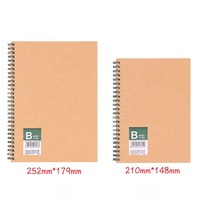Carnet de notes d'école en spirale Pvin marron = 2.45v ~ 16v 1 Promotion en papier recyclé couverture de livre en cuir bloc-notes imprimé Journal en cuir