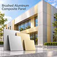 Panneau composite en aluminium brossé bronze 3 mm, plaque ACM pour revêtement de porte de placard