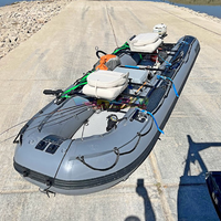 Bateau de pêche gonflable 4 personnes à plancher à lattes en PVC, bateau pneumatique Torrent Packraft, yacht, bateau gonflable rigide avec moteur – Vente chaude