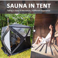 GUGU MEOW Carpa de Sauna Personalizada para 1-2 Personas, de Calidad Media-Alta, Moderna, de Triple Capa, Apertura Automática Rápida, Tela Oxford 210D