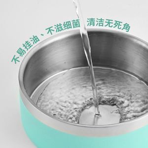Bol pour animaux de compagnie de 64 oz anti-renversement à base large, en acier inoxydable avec revêtement mat, pour les familles multi-animaux - Product Image 4