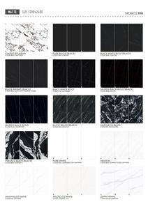 Chất lượng cao 1200x2700mm thiêu kết <span class=keywords><strong>Slate</strong></span> Glossy bề mặt khách sạn biệt thự gạch lát sàn màu xám trắng thương mại phòng ngủ phòng khách - Product Image 3