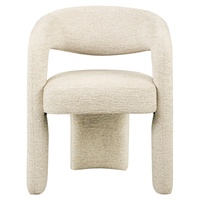 Fauteuil de salle à manger moderne et épuré Effie à dossier ailé, inclinable manuellement, hauteur réglable, en tissu écologique pour salon et loisirs