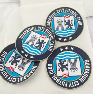 High Quality 3D Custom Design Soft PVC Patches Iron-on Backing 150 Degree for Clothing from China Factory Model Badge