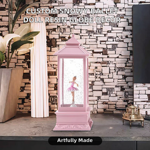 Boîte à musique globe à neige rotative avec ballerine dansante et effet de neige tombante, cadeau d'anniversaire musical pour filles et décoration de chambre d'enfant - Product Image 2