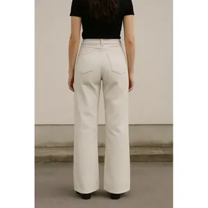 Pantaloni a Gamba Larga da Donna Adrenaline, Vita Alta, Antirughe, in Gabardine Elasticizzata, 5 Tasche - Product Image 4