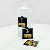 Autocollant en métal gaufré gravé en relief 3D pour emballage de parfum avec logo Plaque signalétique en aluminium Etiquettes d'emballage de décoration cosmétique