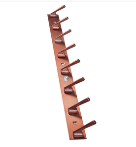 8 Pin Gold Finish Stainless Steel Cloth <b>Hook</b> <b>Wall</b> Mounted SS202 Heavy Duty Rustproof Door Towel Hanger Model 103-8 Gold - Product Image 1