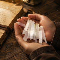 Bâtons et tours de sélénite naturelle brute pour la guérison des chakras par le Reiki, la décoration intérieure, le nettoyage énergétique, spécimens minéraux, vente en gros