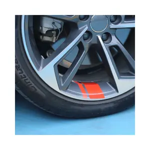 6Pcs Auto aufkleber Reflektierende Auto Rad Felge Vinyl Warnung Aufkleber Hash Mark Streifen Racing Radnabe Aufkleber für 16-21 Zoll