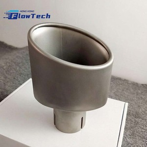 ปลายท่อไอเสียสแตนเลสทรงรีขนาด 140x90 มม. สีเงิน สำหรับตกแต่งรถยนต์ - Product Image 2