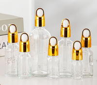 Flacon compte-gouttes en verre dépoli transparent personnalisé avec marquage à chaud pour huiles essentielles – 5ml, 10ml, 15ml, 20ml, 30ml, 50ml, 100ml