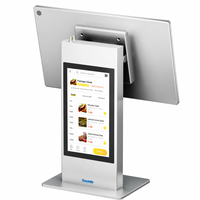 Terminal POS de Aluminio con Pantalla Dual de 15.6 Pulgadas, SDK, Garantía de 15 Meses, Elegante, Giratorio, Táctil Android Todo en Uno para Comercio Minorista y Restaurantes