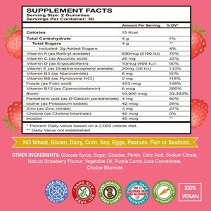 Fabbrica del marchio privato all'ingrosso naturale fragola sapore integratore di salute unghie per capelli supporto della pelle biotina Gummies - Product Image 5