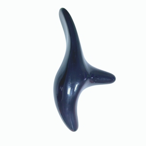 Masseur d'acupression en résine noire en forme de tête d'oiseau, outil apaisant - Product Image 2