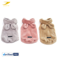 Hoodie pour chien personnalisé en usine avec oreilles de lapin mignonnes, en polaire douce, manteau d'hiver pour animaux de compagnie, confortable, chaud et coupe-vent, vêtements pour chien