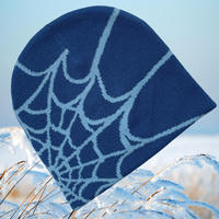 Nouveau bonnet en jacquard à motif toile d'araignée, chaud et confortable, bonnet d'hiver pour hommes et femmes, utilisation en extérieur, circonférence de la tête 54-56 cm