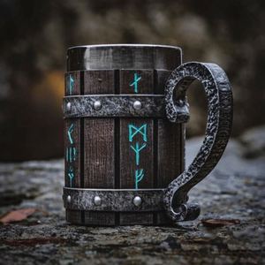 Mug à bière en bois, tasse à whisky créative pour bar, grande capacité, mug à café vintage en bambou pour boire - Product Image 1