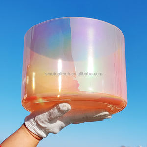 Cuenco de Cristal Transparente Q're, Color Cristal de Cuarzo 99.99%, Juego de Cuencos Cantores, Instrumentos de Sanación por Sonido, Meditación, Yoga - Product Image 4