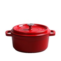 Casserole en fonte avec cuisinière à induction et poêle marmite en fonte émaillée marmite en fonte émaillée antiadhésive marmite en fonte émaillée